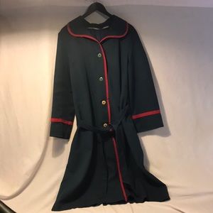 Vintage NPC Fashions Navy Blue Trench Coat
